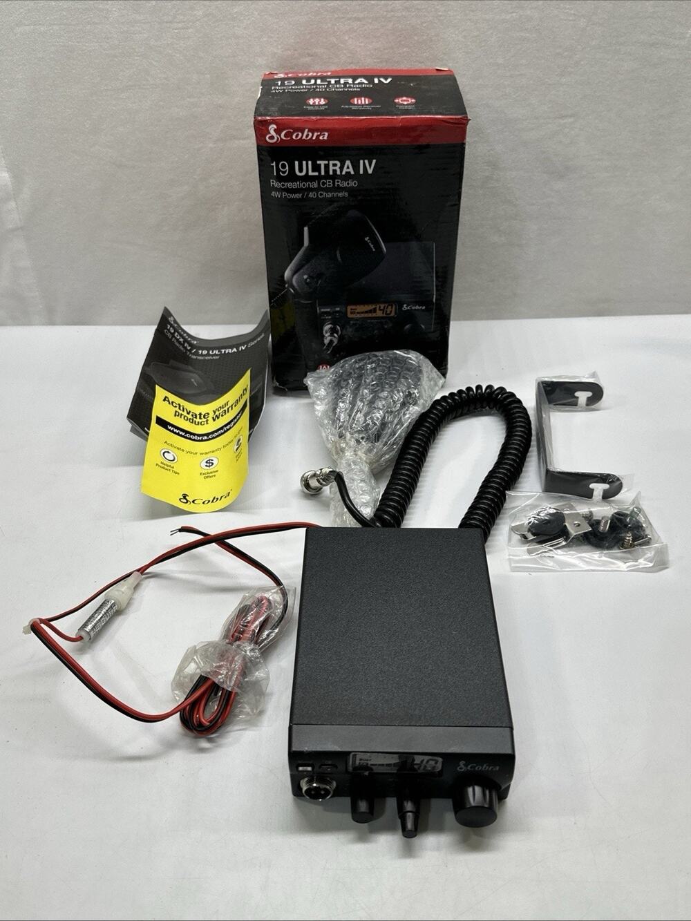 New Cobra 19 Ultra IV Recreational CB Radio 4W Power 40 Channel Open Box